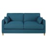 3-Sitzer-Schlafsofa petrolblau, Matratze 14 cm
